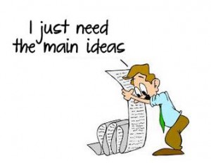 I just need the main ideas cartoon