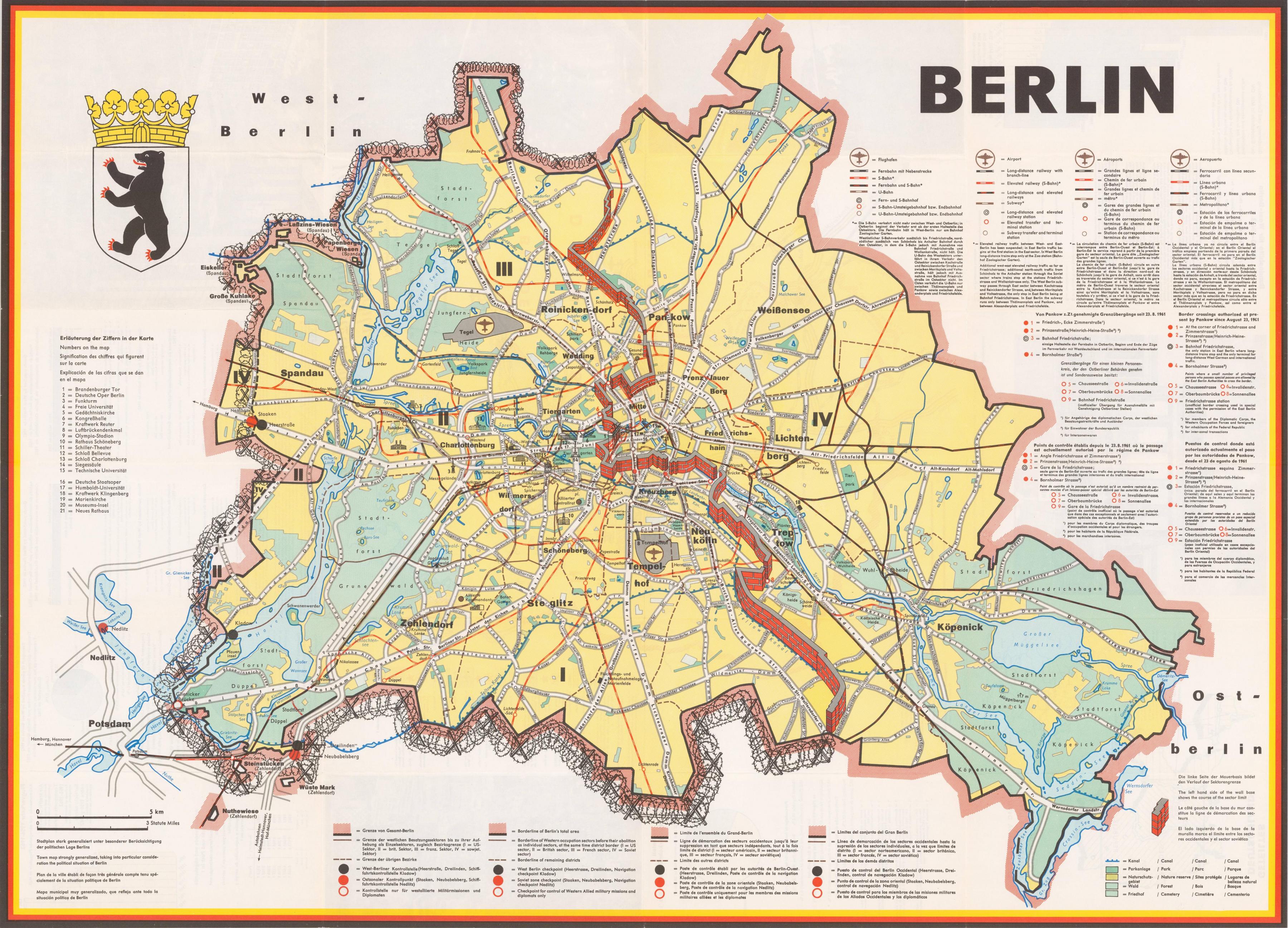 Divided Berlin map